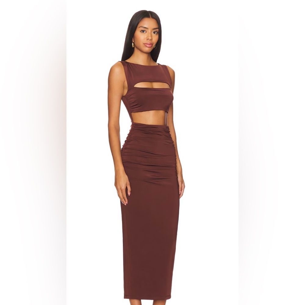 Midi Dress in Chocolate
